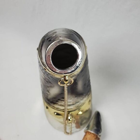 Vintage Silver Drinking Horn Decanter Music box Japan PAC - Picture 9 of 10